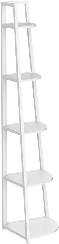 5-Tier Corner Shelf with Metal Frame