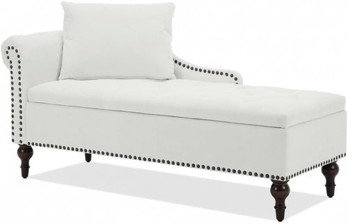 Oversized Chaise Lounge with Storage & Left Armrest