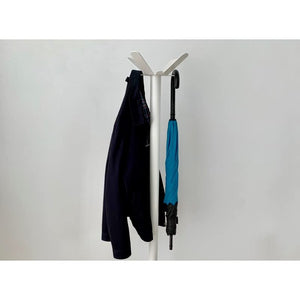 Freestanding Metal Coat Rack with 8 Hooks – White