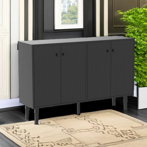 4-Door Wood Sideboard Buffet Cabinet