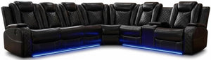 Power Reclining Leather Sectional Sofa