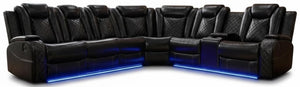 Power Reclining Leather Sectional Sofa