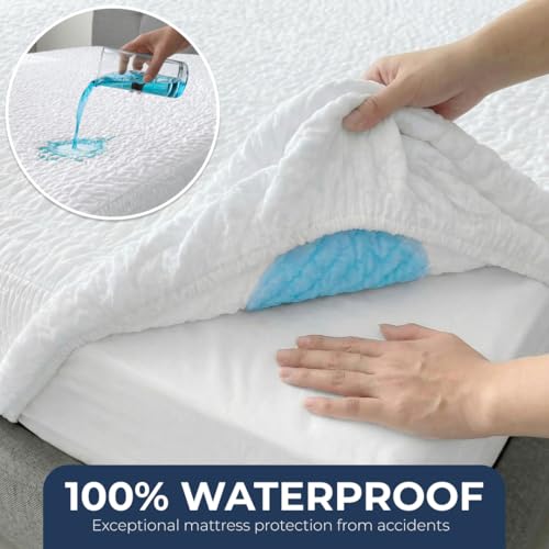 Waterproof Quilted Mattress Protector – Deep Pocket Fitted Cover