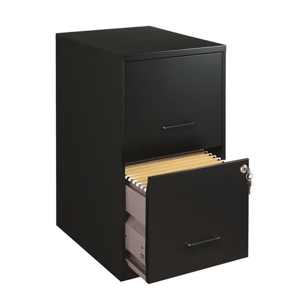 2-Drawer Vertical Metal Filing Cabinet – Lockable, Pre-Assembled, Letter Size