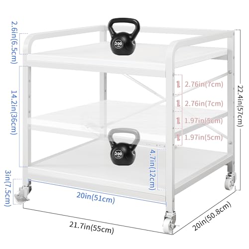 Under Desk Printer Stand with Power Outlet