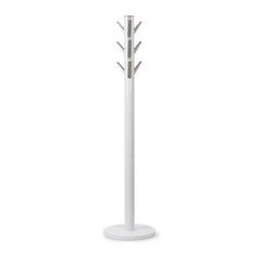 Freestanding Metal Coat Rack – White