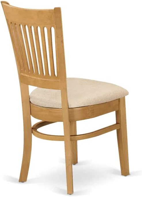 7-Piece Oval Dining Table Set with Butterfly Leaf & 6 Upholstered Chairs