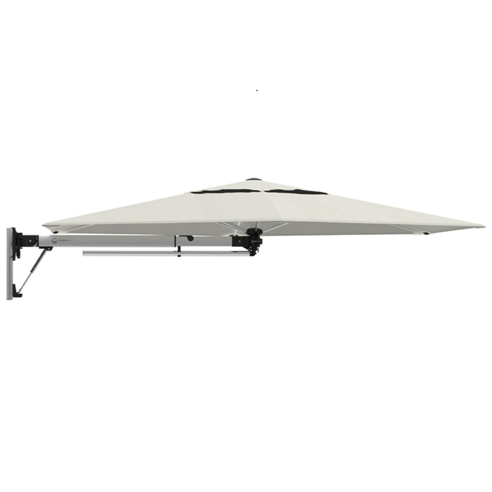 9FT Hexagon Wall Mount Patio Umbrella with Gas-Assisted Opening
