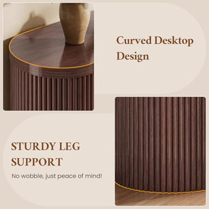 63" Fluted Console Table with 2 Drawers