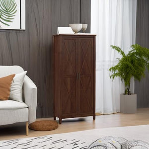 Tall Storage Cabinet with Doors – 5-Shelf Accent Cabinet