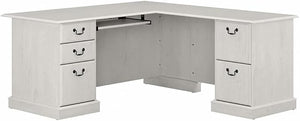 L-Shaped Executive Office Desk with Storage