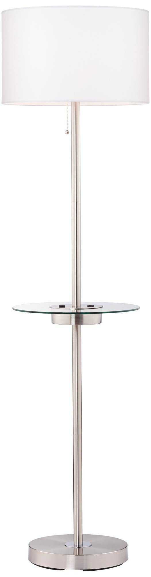 Floor Lamp with Tray Table, USB & AC Outlet