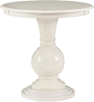 Round Pedestal Accent Table with Stepped Base