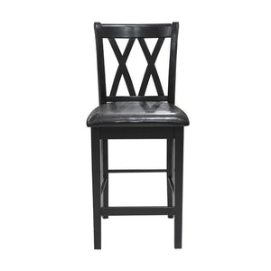 5-Piece Counter Height Dining Set – Solid Wood Table & 4 X-Back Chairs