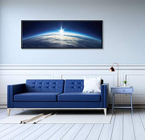 Blue Universe Earth Canvas Wall Art – Framed & Gallery Wrapped