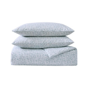 Tropical Floral Cotton Duvet Cover Set with Shams