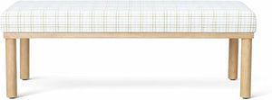 Upholstered Accent Bench with Wood Legs