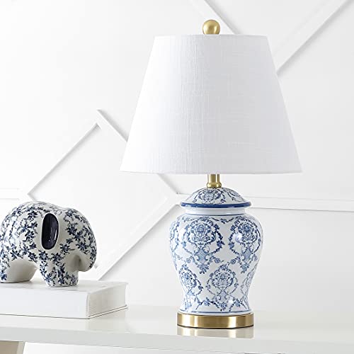 Chinoiserie Ceramic Table Lamp — Blue & White, 24.5"