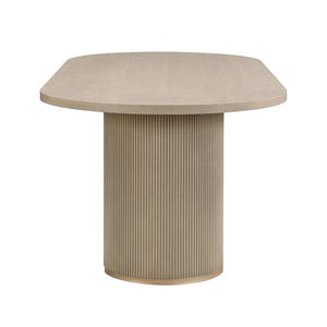 Oval Pedestal Dining Table for 6