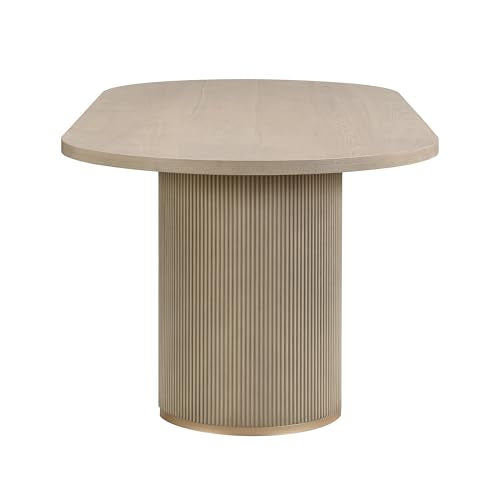 Oval Pedestal Dining Table for 6