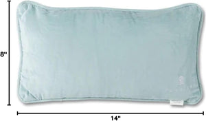 Wool Needlepoint Throw Pillow – 8x14 Embroidered Accent Pillow