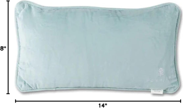 Wool Needlepoint Throw Pillow – 8x14 Embroidered Accent Pillow