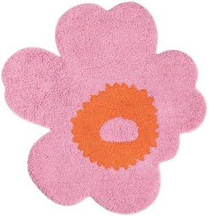 Unikko Floral Bath Mat – Organic Cotton, Non-Slip, Flower Shaped