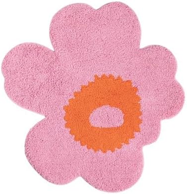 Unikko Floral Bath Mat – Organic Cotton, Non-Slip, Flower Shaped