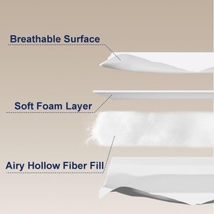 2-Inch Pillow Top Mattress Topper with Cotton Surface and Deep Pocket Fit