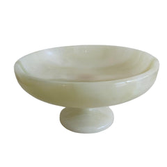 Jade Onyx Decorative Bowl with Raised Feet