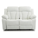 Faux Leather Reclining Loveseat with Channel Tufted Back