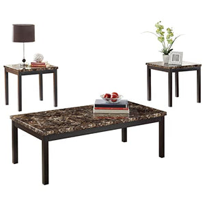 Malaya 3-Piece Faux Marble Occasional Table Set
