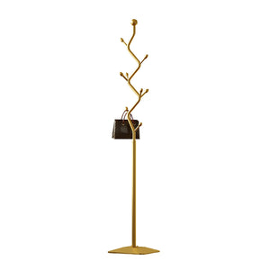 Metal Coat Rack Freestanding with 8 Hooks and Rectangular Base