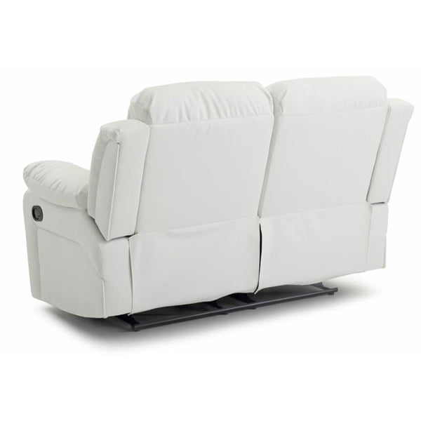 Faux Leather Reclining Loveseat with Channel Tufted Back