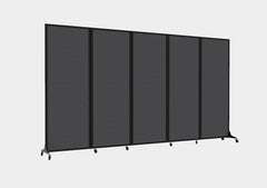 5-Panel Folding Room Divider with Locking Casters