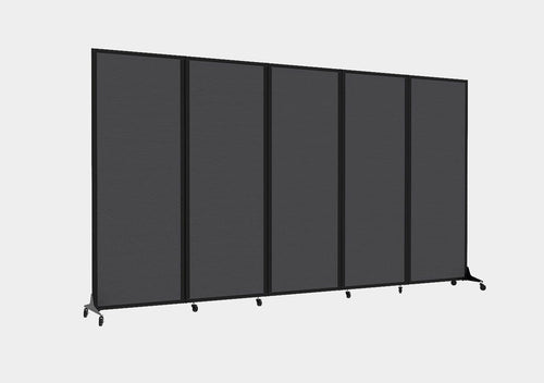 5-Panel Folding Room Divider with Locking Casters