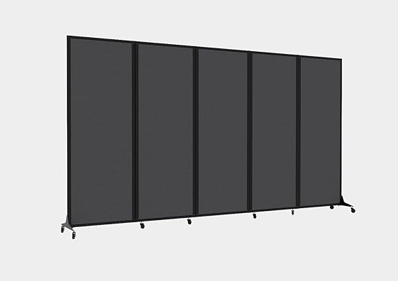 5-Panel Folding Room Divider with Locking Wheels
