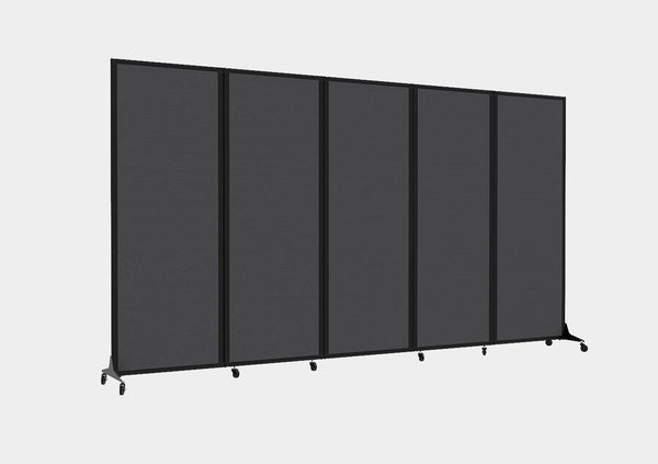 5-Panel Folding Room Divider with Locking Casters