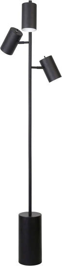 65" 3-Light Tree Floor Lamp with Adjustable Metal Cylinder Shades
