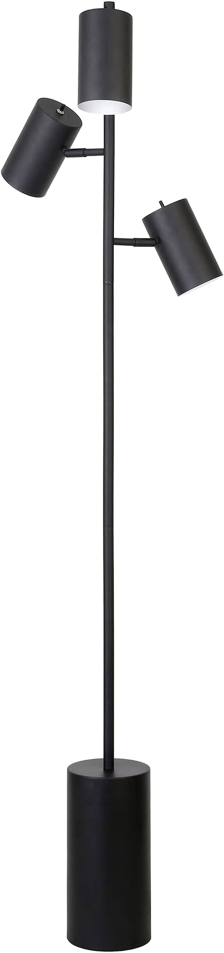 65" 3-Light Tree Floor Lamp with Adjustable Metal Cylinder Shades