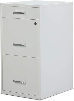 3-Drawer Vertical File Cabinet with Lock – Letter Size, Metal