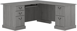 L-Shaped Executive Office Desk with Storage