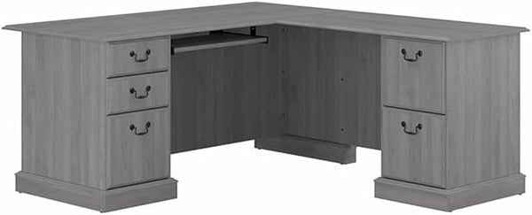 L-Shaped Executive Office Desk with Storage