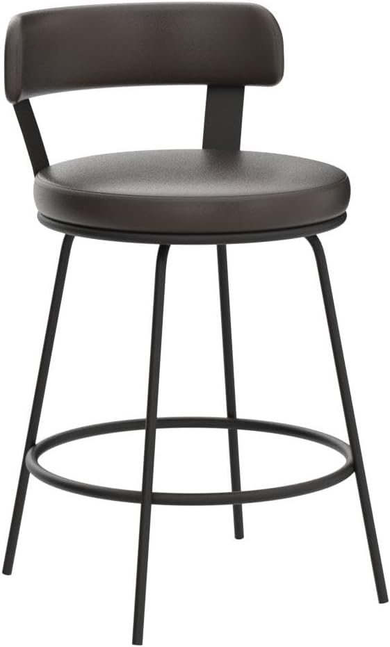 Swivel Counter Height Bar Stools Set of 2 with Back