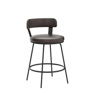 Swivel Counter Height Bar Stools Set of 2 with Back
