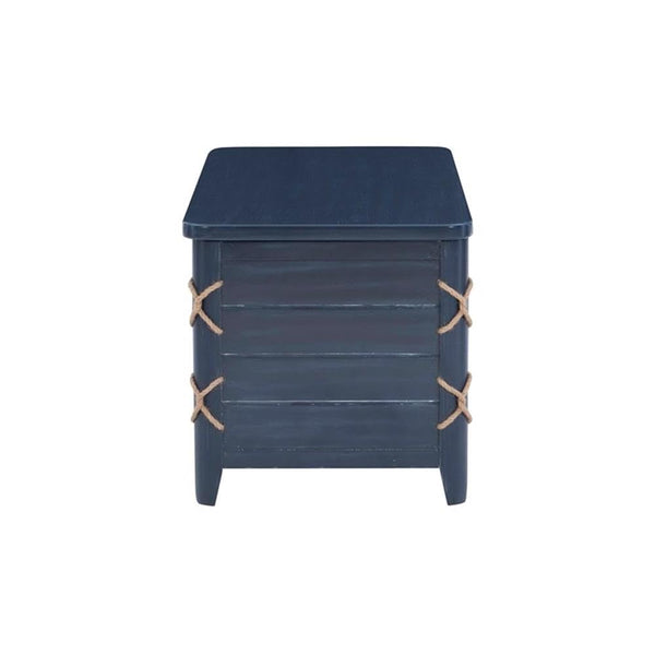 Wood Rope Storage Chest with Cedar Lining – Blue