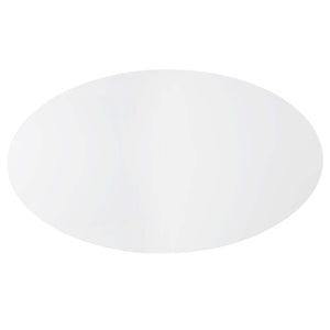 75" Oval High Gloss MDF Dining Table – White