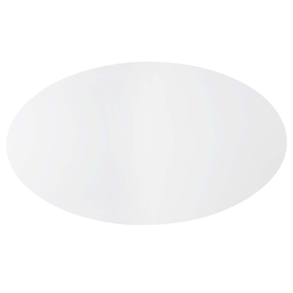 75" Oval High Gloss MDF Dining Table – White