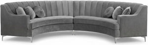 141.34" Oversized L-Shaped Curved Sectional Sofa