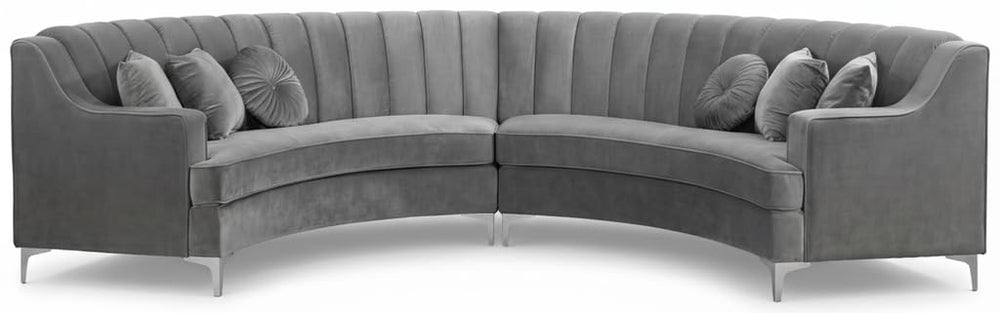 141.34" Oversized L-Shaped Curved Sectional Sofa
